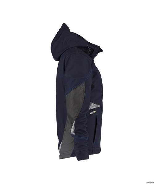 DASSY-Damen-Softshell-Jacke GRAVITY, blau/grau