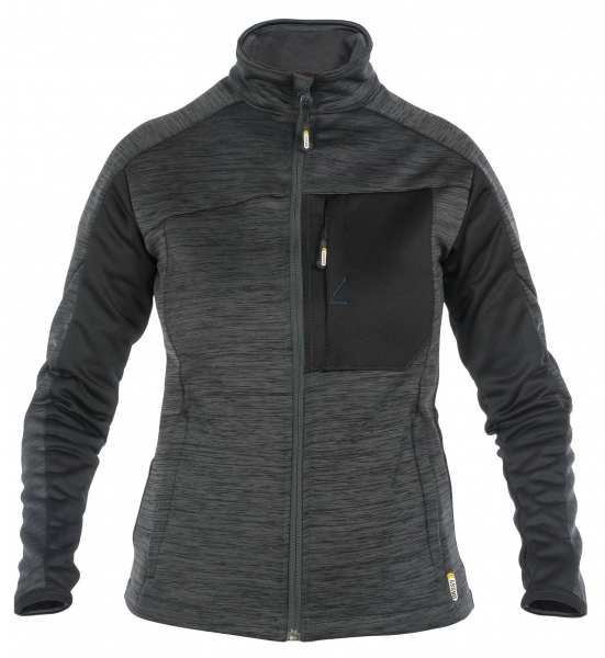 DASSY-Damen-Fleecejacke CONVEX, grau/schwarz