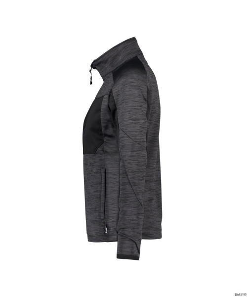 DASSY-Damen-Fleecejacke CONVEX, grau/schwarz