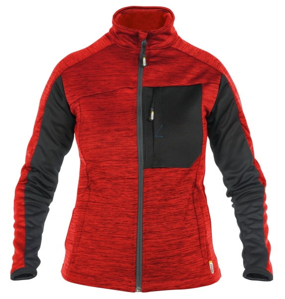 DASSY-Damen-Fleecejacke CONVEX, rot/schwarz