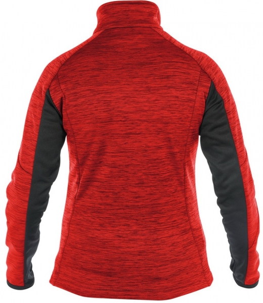 DASSY-Damen-Fleecejacke CONVEX, rot/schwarz