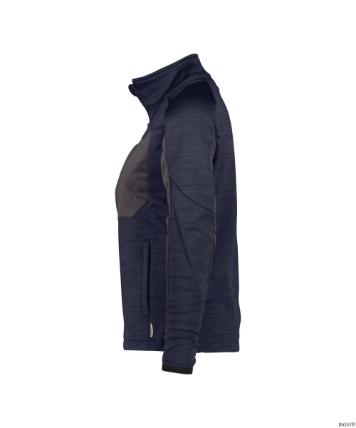 DASSY-Damen-Fleecejacke CONVEX, blau/grau
