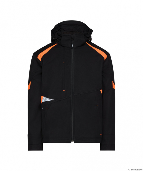 DASSY� Kalama Softshell-jacke, schwarz/fluo orange