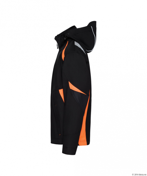 DASSY� Kalama Softshell-jacke, schwarz/fluo orange