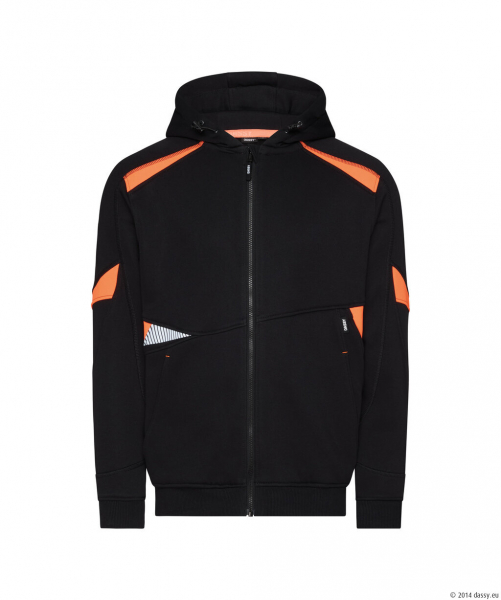 DASSY� Santos Kapuzensweatshirt, schwarz/fluo orange