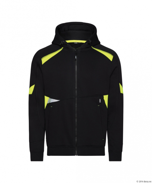 DASSY� Santos Kapuzensweatshirt, schwarz/neongelb
