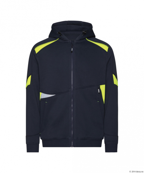 DASSY� Santos Kapuzensweatshirt, nachtblau/neongelb