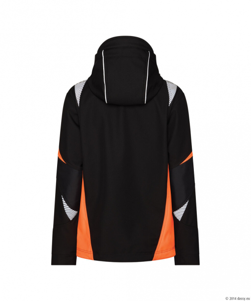 DASSY� Kalama Women Softshell-jacke f�r Damen, schwarz/fluo orange