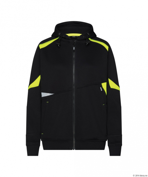 DASSY� Santos Women Kapuzensweatshirt f�r Damen, schwarz/neongelb
