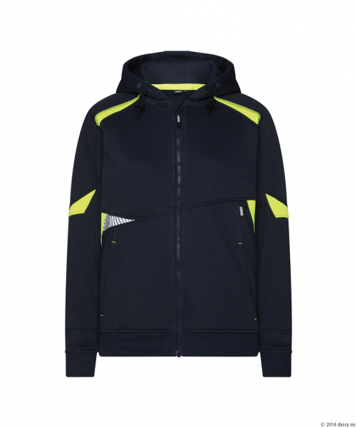 DASSY� Santos Women Kapuzensweatshirt f�r Damen, nachtblau/neongelb