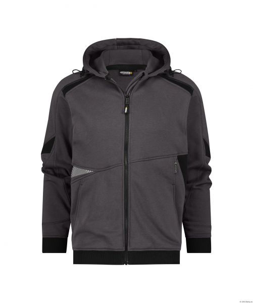 DASSY-Kapuzensweatshirt, LUNAX, anthrazitgrau/schwarz