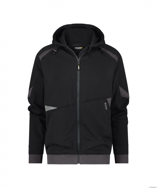 DASSY-Kapuzensweatshirt, LUNAX, schwarz/anthrazitgrau