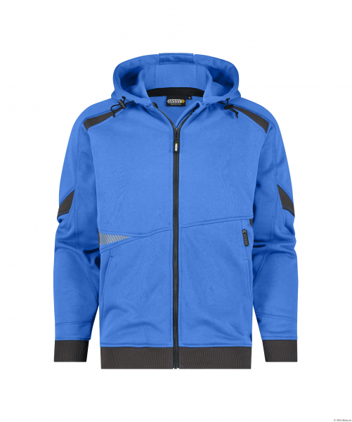 DASSY-Kapuzensweatshirt, LUNAX, azurblau/anthrazitgrau