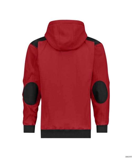 DASSY-Kapuzenshirt, INDY NEXT, rot/schwarz