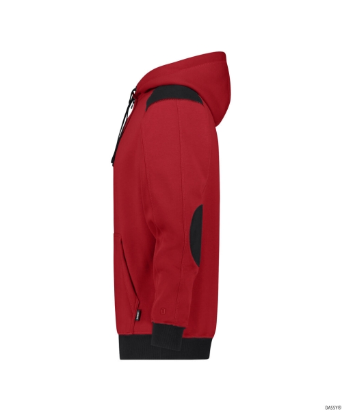 DASSY-Kapuzenshirt, INDY NEXT, rot/schwarz