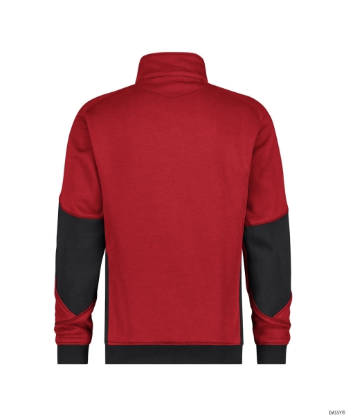 DASSY-Sweatshirt, Velox NEXT, rot/schwarz