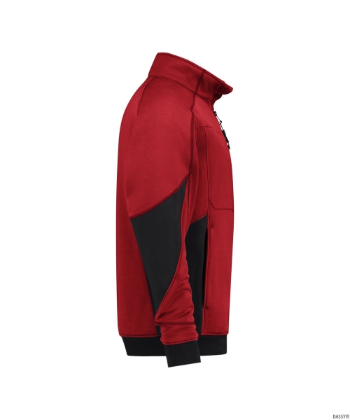 DASSY-Sweatshirt, Velox NEXT, rot/schwarz