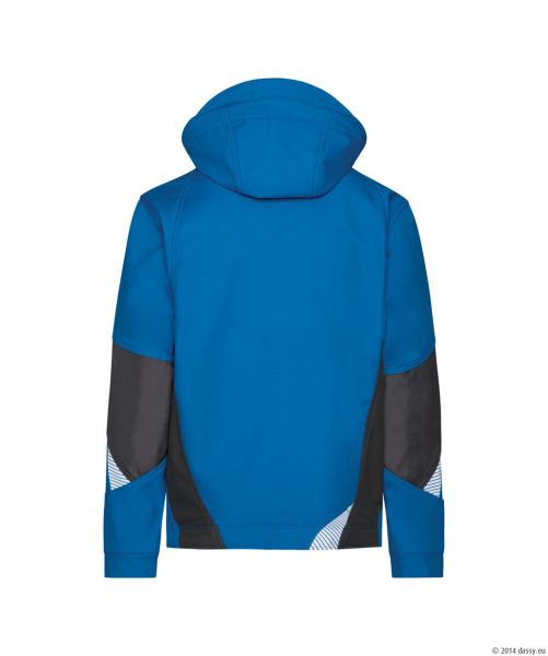 DASSY� Gravity Next Softshell-Jacke, azurblau/Anthrazitgrau