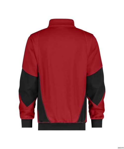 DASSY-Sweatshirt, HYRAX NEXT, rot/schwarz