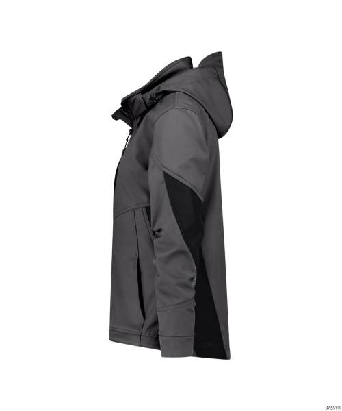 DASSY-Damen-Softshell-Jacke, GRAVITY NEXT, anthrazitgrau/schwarz