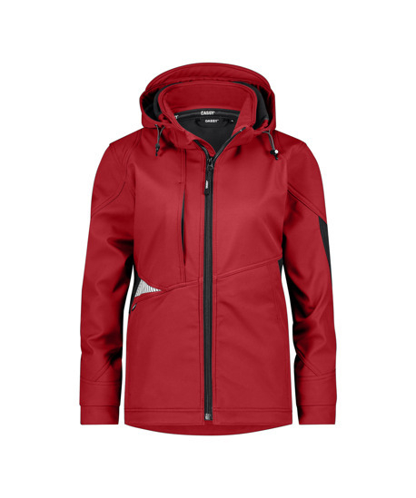DASSY-Damen-Softshell-Jacke, GRAVITY NEXT, rot/schwarz
