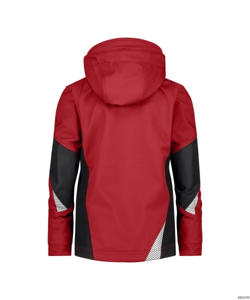 DASSY-Damen-Softshell-Jacke, GRAVITY NEXT, rot/schwarz