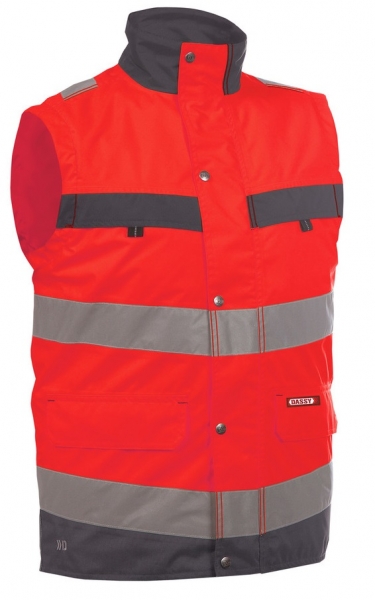 DASSY-Warnschutz-Weste BILBAO , rot/grau