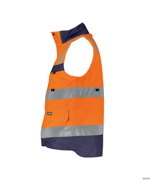 DASSY-Warnschutz-Weste BILBAO , orange/dunkelblau