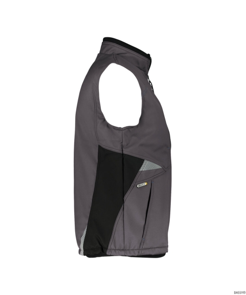 DASSY-Softshell-Weste FUSION,  grau/schwarz