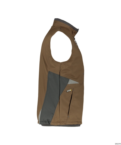 DASSY-Softshell-Weste FUSION,  braun/grau