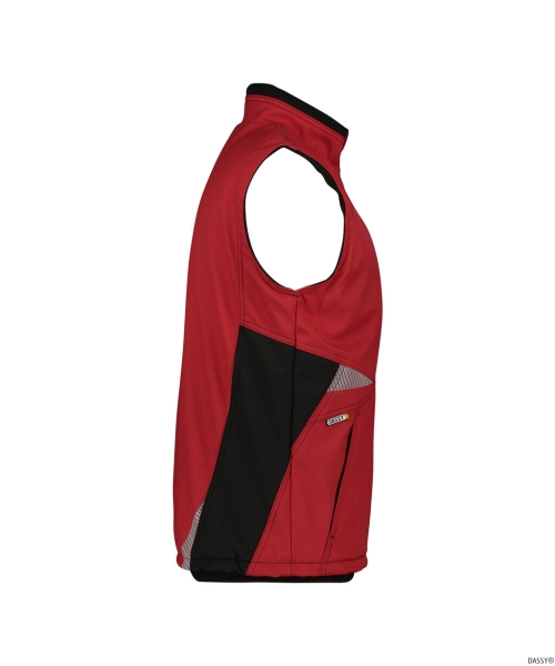 DASSY-Softshell-Weste FUSION,  rot/schwarz