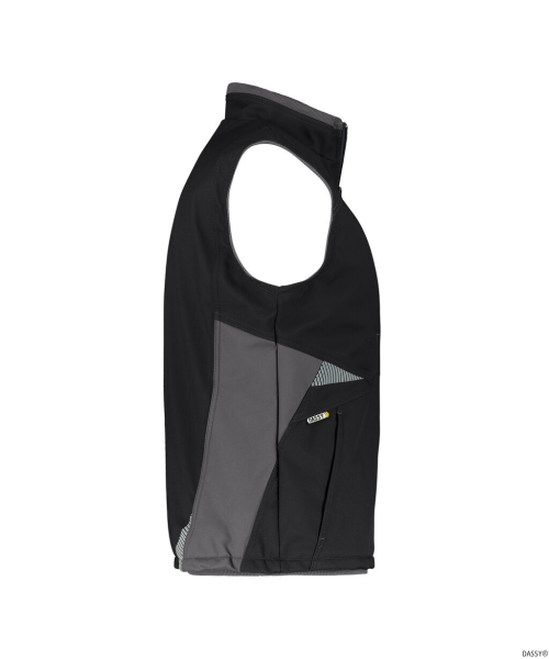 DASSY-Softshell-Weste FUSION,  schwarz/grau