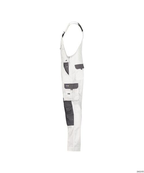 DASSY-Latzhose VERSAILLES,  wei�/grau