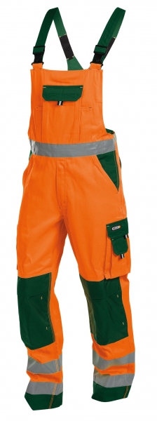 DASSY-Warnschutz-Latzhose TOULOUSE , orange/grün