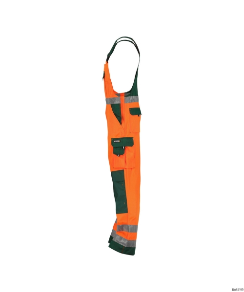 DASSY-Warnschutz-Latzhose TOULOUSE , orange/gr�n