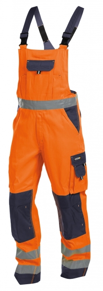 DASSY-Warnschutz-Latzhose TOULOUSE , orange/dunkelblau