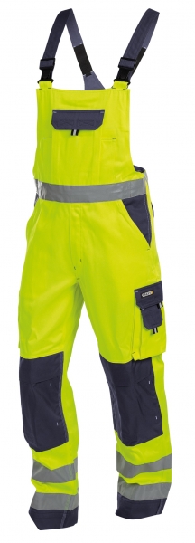 DASSY-Warnschutz-Latzhose TOULOUSE , gelb/dunkelblau
