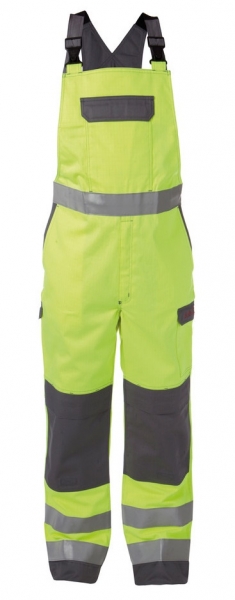 DASSY-Warnschutz-Latzhose COLOMBIA gelb/grau