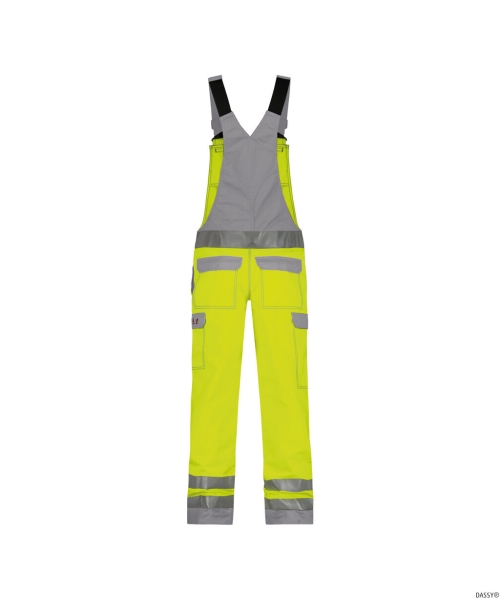 DASSY-Warnschutz-Latzhose COLOMBIA  gelb/grau