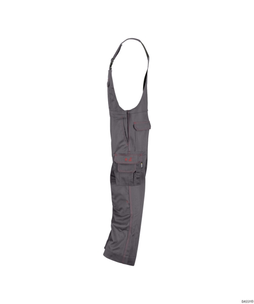 DASSY-Flammhemmende Latzhose DAKOTA , grau