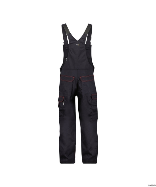 DASSY-Flammhemmende Latzhose DAKOTA , schwarz
