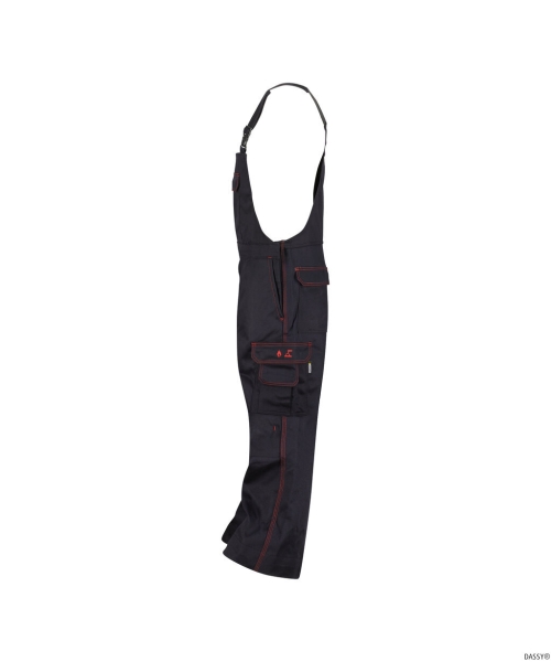 DASSY-Flammhemmende Latzhose DAKOTA , schwarz