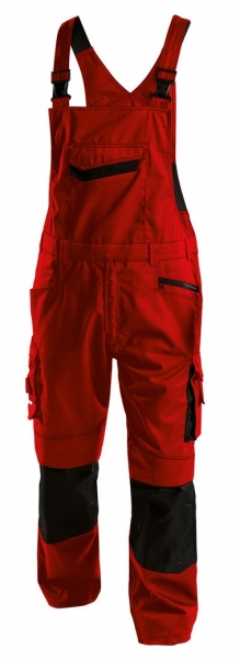 DASSY-Latzhose VOLTIC,  rot/schwarz