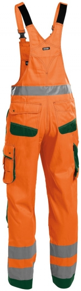 DASSY-Warnschutz-Latzhose, MALMEDY,  orange/grn