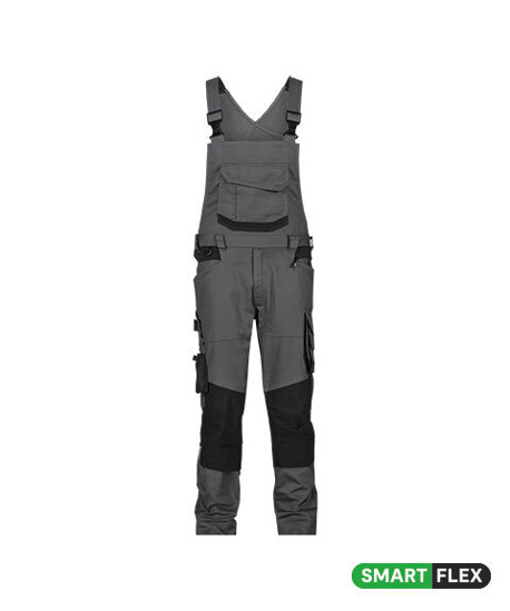 DASSY-Stretch-Arbeitslatzhose mit Kniepolstertaschen TRONIX NEXT, 245 g/m, anthrazitgrau/schwarz 