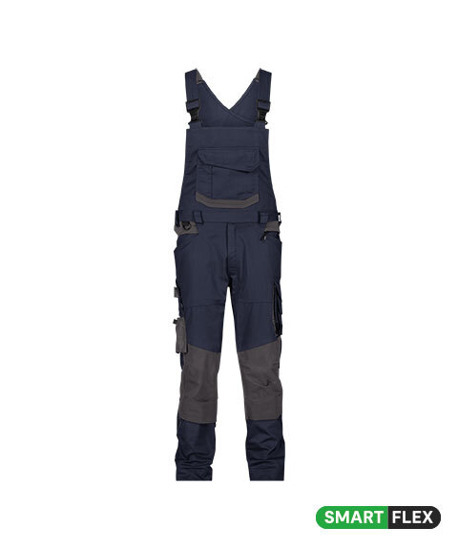 DASSY-Stretch-Arbeitslatzhose mit Kniepolstertaschen TRONIX NEXT, 245 g/m, nachtblau/anthrazitgrau