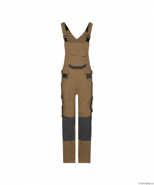 DASSY� Tronix Next Stretch-Arbeitslatzhose mit Kniepolstertaschen, lehmbraun/anthrazitgrau