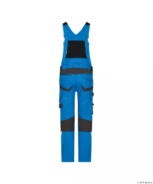 DASSY� Tronix Next Stretch-Arbeitslatzhose mit Kniepolstertaschen, azurblau/anthrazitgrau