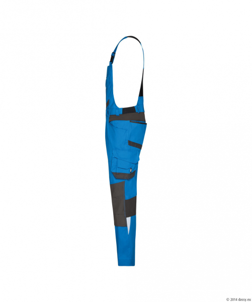 DASSY� Tronix Next Stretch-Arbeitslatzhose mit Kniepolstertaschen, azurblau/anthrazitgrau