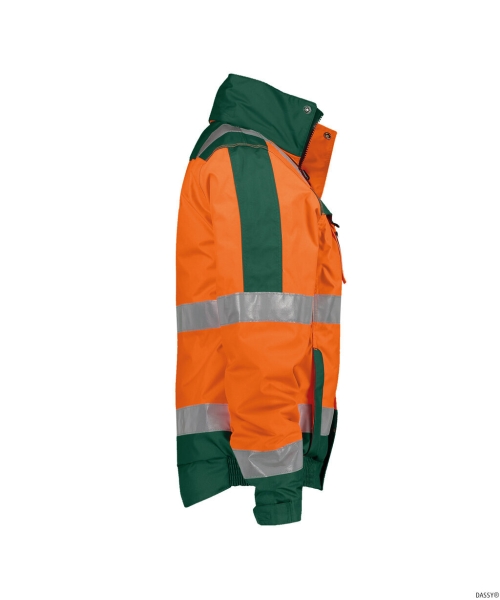 DASSY-Warnschutz-Winterjacke LIMA,   orange/gr�n